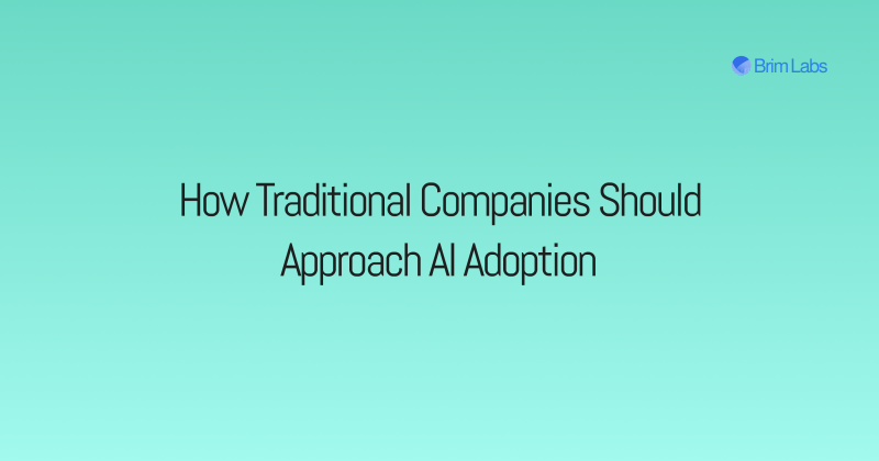 How Traditional Companies Should Approach AI Adoption